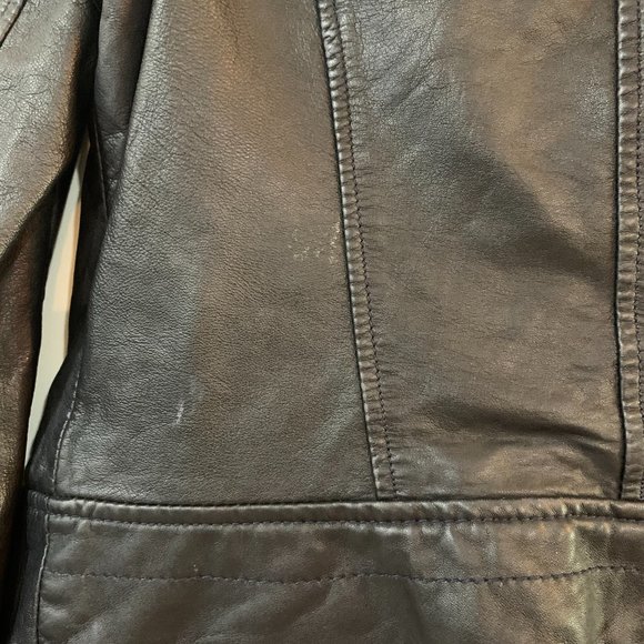 Kenna T Leather Moto Jacket with Zip Off Sleeves - Picture 5 of 6